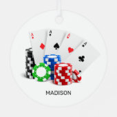 Individuelle Name Poker / Casino Ornament Aus Metall (Rückseite)