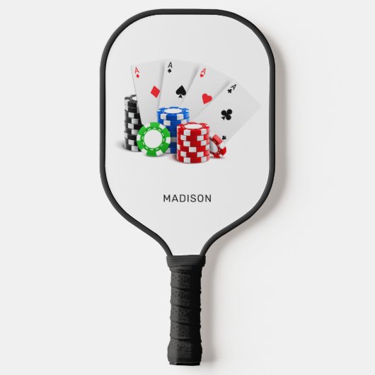 Individuelle Name Poker / Casino Pickleball Schläger (Rückseite)