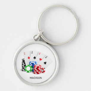 Individuelle Name Poker / Casino Schlüsselanhänger