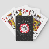 Individuelle Name Poker Club Spielabend Schwarz & Spielkarten (Rückseite)