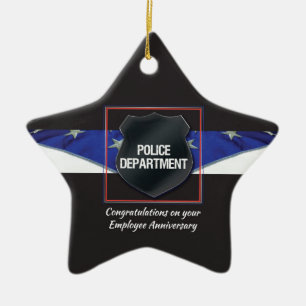 Individuelle Name, Polizeibedienstete - Jahrestag Keramik Ornament