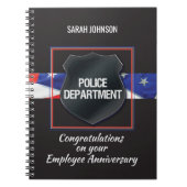 Individuelle Name, Polizeibedienstete - Jahrestag Notizblock (Vorderseite)