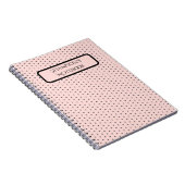 Individuelle Name Polka Dot Notebook, Personalisie Notizblock (Rechte Seite)