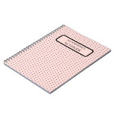 Individuelle Name Polka Dot Notebook, Personalisie Notizblock (Linke Seite)