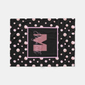 Individuelle Name Polka Dots Geometric Ci Fleecedecke (Vorderseite (Horizontal))