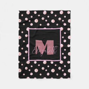 Individuelle Name Polka Dots Geometric Ci Fleecedecke