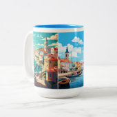 Individuelle Name Portugal Zweifarbige Tasse (Vorderseite Links)