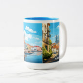 Individuelle Name Portugal Zweifarbige Tasse (VorderseiteRechts)