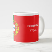 Individuelle Name Portugese Flag Jumbo-Tasse (Vorderseite Rechts)