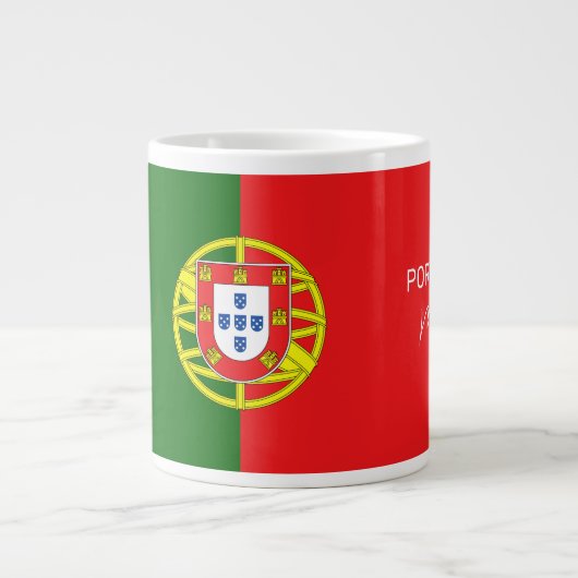 Individuelle Name Portugese Flag Jumbo-Tasse (Vorderseite)
