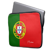 Individuelle Name Portugese Flag Laptopschutzhülle (Vorderseite Links)