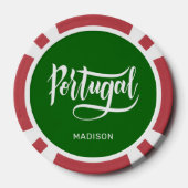 Individuelle Name Portugese Flag Pokerchips (Rückseite)