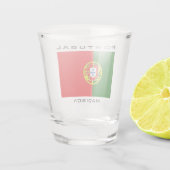 Individuelle Name Portugese Flag Schnapsglas (Rückseite)