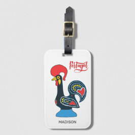Individuelle Name Portugese Rooster Gepäckanhänger