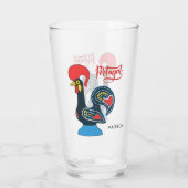 Individuelle Name Portugese Rooster Glas (Rückseite)