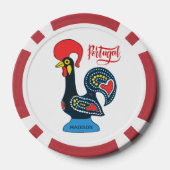 Individuelle Name Portugese Rooster Pokerchips (Rückseite)