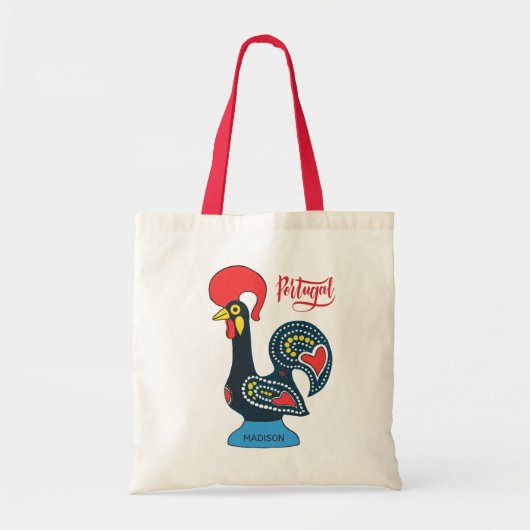 Individuelle Name Portugese Rooster Tragetasche (Vorne)