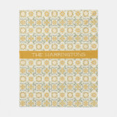 Individuelle Name Portugese Tiles Pattern Fleecedecke (Vorderseite)