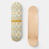 Individuelle Name Portugese Tiles Pattern Skateboard (Vorderseite)