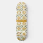 Individuelle Name Portugese Tiles Pattern Skateboard (Vorderseite)