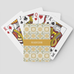 Individuelle Name Portugese Tiles Pattern Spielkarten