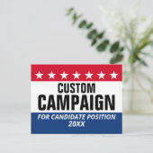 Individuelle Name-Position der Classic Campaign De Postkarte (Stehend Vorderseite)