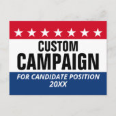 Individuelle Name-Position der Classic Campaign De Postkarte (Vorderseite)