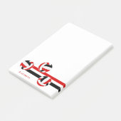 individuelle Name Post-it Klebezettel (angewinkelt)