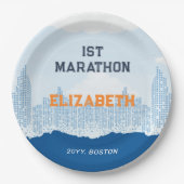 Individuelle Name Post Marathon Celebration Party Pappteller (Vorderseite)