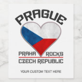Individuelle Name PRAGUE Weinetikett (Einzelnes Label)