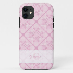 Individuelle Name Preppy in Pink Mandala Diamond g Case-Mate iPhone Hülle