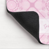 Individuelle Name Preppy in Pink Mandala Diamond g Mousepad (Ecke)