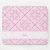 Individuelle Name Preppy in Pink Mandala Diamond g Mousepad (Vorne)