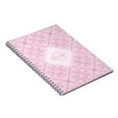 Individuelle Name Preppy in Pink Mandala Diamond g Notizblock (Rechte Seite)