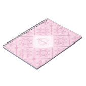 Individuelle Name Preppy in Pink Mandala Diamond g Notizblock (Linke Seite)