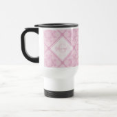 Individuelle Name Preppy in Pink Mandala Diamond g Reisebecher (Links)