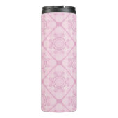 Individuelle Name Preppy in Pink Mandala Diamond g Thermosbecher (Rückseite)