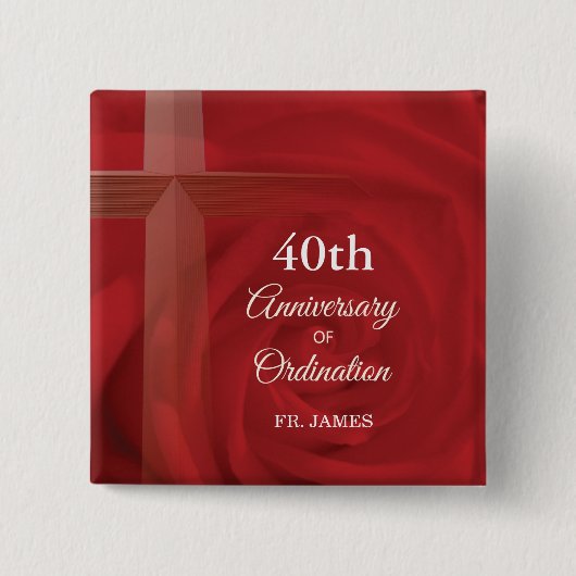 Individuelle Name Priester Anniversary Ordination  Button (Vorderseite)