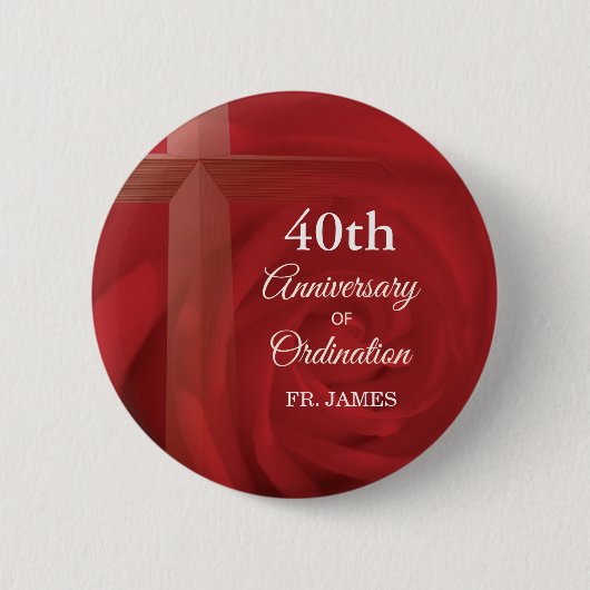Individuelle Name Priester Anniversary Ordination  Button (Vorderseite)