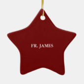 Individuelle Name Priester Anniversary Ordination Keramikornament (Hinten)