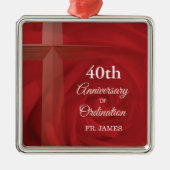 Individuelle Name Priester Anniversary Ordination  Silbernes Ornament (Vorne)