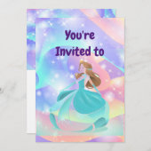 Individuelle Name Princess Birthday Party Einladung (Vorne/Hinten)