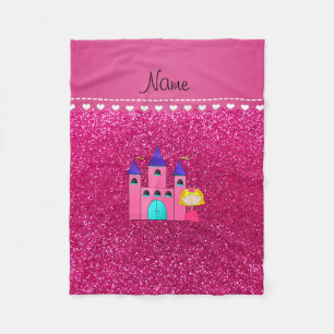Individuelle Name Prinzessin Burg Nebel heiß rosa Fleecedecke