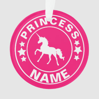 Individuelle Name-Prinzessin Rainbow Pink Ornament