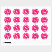 Individuelle Name-Prinzessin Rainbow Pink Sticker (Blatt)