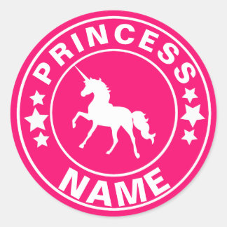 Individuelle Name-Prinzessin Rainbow Pink Sticker