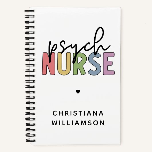 Individuelle Name Psych Nurse | Psychiatrische Kra Notizblock (Vorderseite)