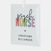 Individuelle Name Psych Nurse | Psychiatrische Kra Ornament Aus Glas (Vorderseite links)