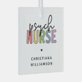 Individuelle Name Psych Nurse | Psychiatrische Kra Ornament Aus Glas (Vorderseite Rechts)