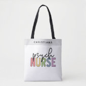 Individuelle Name Psych Nurse | Psychiatrische Kra Tasche (Vorderseite)